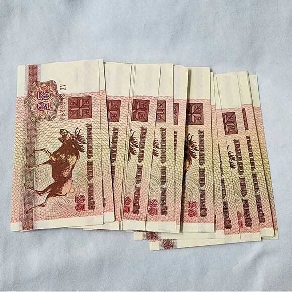 Belarus 1992 Banknote 25 Rubles Uncirculated Crisp EPQ/PPQ Moose World Currency - Picture 3 of 3